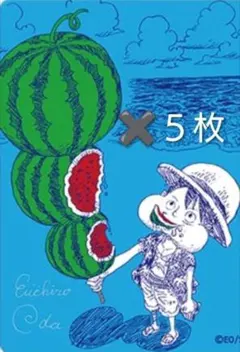 ONE PIECE ルフィ ナツコミ スイカ カード 6枚セット - メルカリ