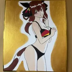 手描きイラスト ファンアート 原画 ウマ娘　ジェンティルドンナ　アナログ