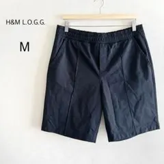 H&M L.O.G.G. ハーフパンツ ウエストゴム ネイビー M メンズ
