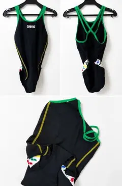 【値下げ済み】【即日発送】【未使用】arena スポーツ用 競泳用水着 黒/緑