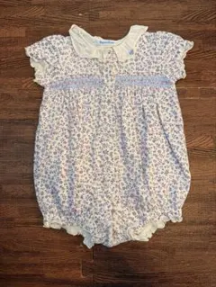 familier フラワープリント 襟付きロンパース 70