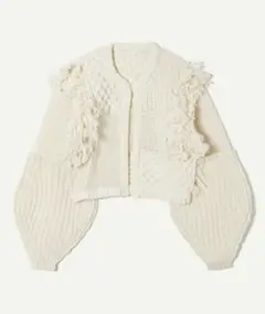 日曜までお値下げ‼️Hand Knitted Patchwork Cardigan