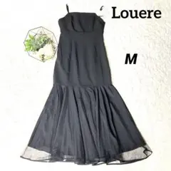 新品✨Louere【ルエレ】キャミワンピース　ブラックドレス　フレア　裾シフォン