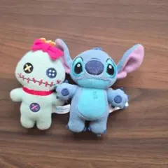 ディズニーパークグッズ　スティッチ スクランプ ストラップぬいぐるみセット