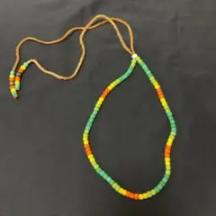 エスニックカラー　ビーズネックレス　長さ調整可