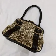 【archive】ハンドバッグ　ハラコ　レオパード　y2k