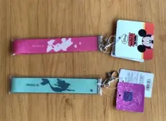 ディズニーキーホルダー2つセット(ミニーマウス、アリエル)￼