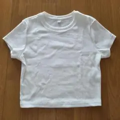 【新品】GU　クロップド丈　リブTシャツ　ミニT　白