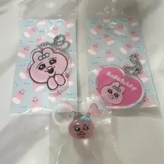 おぱんちゅうさぎ　めじるしアクセサリー アクリルキーホルダー　3点セット