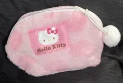 Hello Kitty フリースポーチ (ピンク/ハート柄)