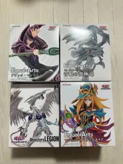 遊戯王デュエルモンスターズ マジシャンズ、ブルーアイズ等 フィギュア4点セット