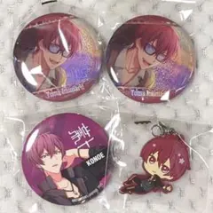 狗丸トウマ　缶バッジ　ラバーマスコット　ガチャガチャ