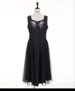 axes femme アクシーズファム ロングワンピース 薔薇 刺繍