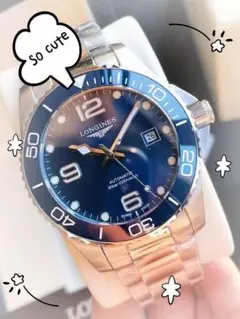 LONGINES 自動巻き時計 ブルー