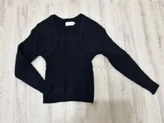 AZUL ブラックニットセーター M