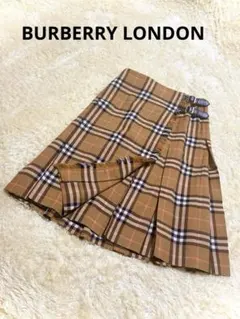 バーバリー/Burberry 巻きスカートベルト付 フリンジ 42ノバチェック柄