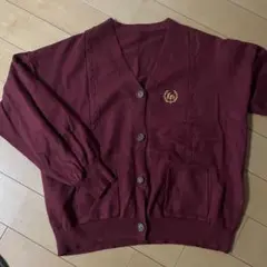 【即日配送‼️】 スクールカーディガン ワインレッド