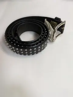 レザースタッズベルト DIESEL 90/36 ブラック
