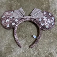 ミニー風ハート型スパンコールカチューシャ