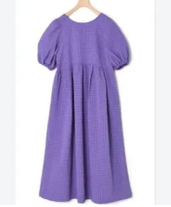 バックリボンパフスリーブワンピース