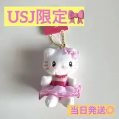 USJ限定★ ハローキティ ドレス ぬいぐるみキーホルダー マスコット 新品