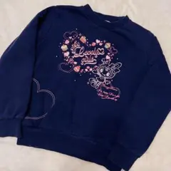 メゾピアノ トレーナー 150 ベリエちゃん お菓子柄 刺繍 ポケット 紺