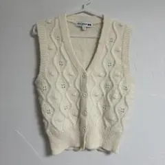 INES DE LA FRESSANGE ケーブルニットベスト