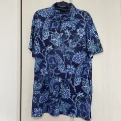 【未使用】RLX ポロシャツ ペイズリー柄 Deadstock L 90s USA ペイズリー総柄 シルクシャツ ポロラルフ