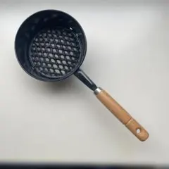 【未使用】ホーロー製 炭火おこし器 バーベキュー 七輪 木製グリップのサムネイル