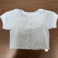 OFFLINE 半袖ブラウス ブルー