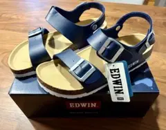 【新品】EDWIN エドウィン サンダル ネイビー　26.0のサムネイル