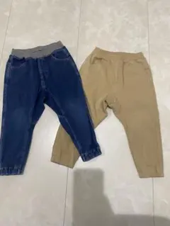 無印良品　テーパードパンツ　90 長ズボン　2枚セット