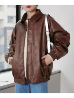 CIAOPANIC TYPY 襟コーデュロイ切り替えヴィンテージFレザー