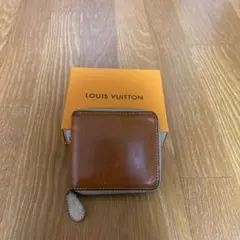 ブラウンレザー二つ折り財布ヌメ革