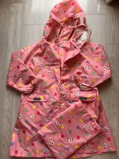 美品★着用少　ミキハウス　Mサイズ　レインコート　ランドセル、リュック対応　袋付