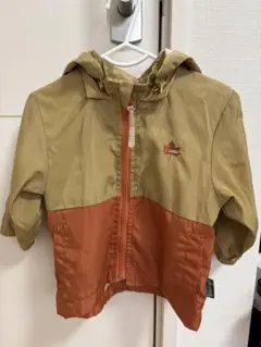 LOGOS フード付きジャケット ベージュ/オレンジ80センチ　フード取り外し可