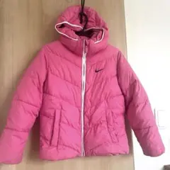 Nike ピンク ダウンコート フード付き