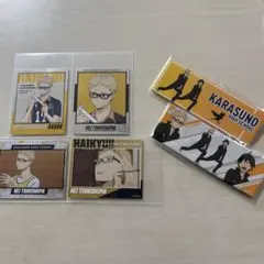 ハイキュー‼︎ ステッカー　ロング缶バッジ　月島蛍　山口忠