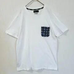 【美品】フレッドペリー×ドレイクス コラボ ポケットTシャツ 白 Lサイズのサムネイル