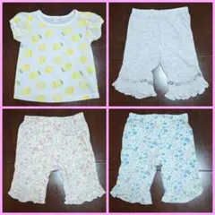【特価】女の子 夏服 まとめ売り トップス パンツ 3点セット