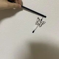 蝶　バタフライ　かんざし　ヘアアクセ　華やか　着物　ゆれる