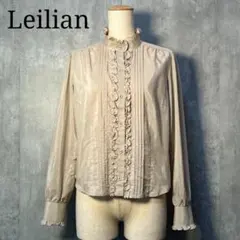 美シルエット☆ Leilian レリアン フリル&ピンタックデザインブラウスのサムネイル