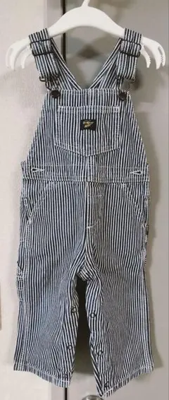 ヒッコリーOshKosh B'gosh ストライプオーバーオール 24m 80㌢