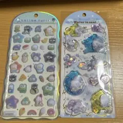 コットンパフ サンリオはぴだんぶい、シナモンロールウォーターシールセット