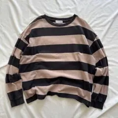 00’s vintage ボーダーロンT ベージュ アメカジ シティーボーイ