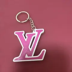 VLロゴ キーホルダー ピンク ホワイト