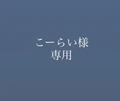 こーらい様専用ページ