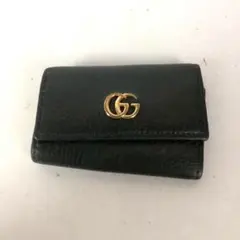 GUCCI グッチ GGマーモント 6連 キーケース ブラック レディース