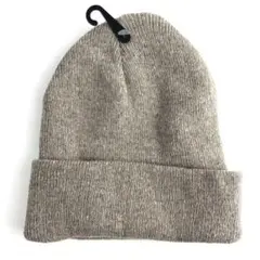 新品 上質 リブ編み ニットキャップ 帽子 ニット帽 モカベージュ