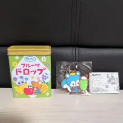 レトロ スクエア缶 おちゃめフレンズ モスリン キーホルダー セット